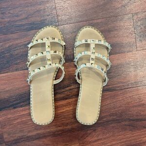 Studded Beige Boutique Sandals